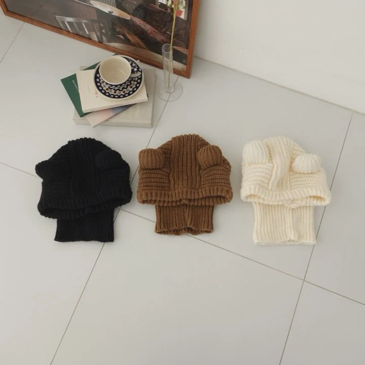 Eeiitt - Korean Women Fashion - #momslook - Bear Knit Balaclava - 7