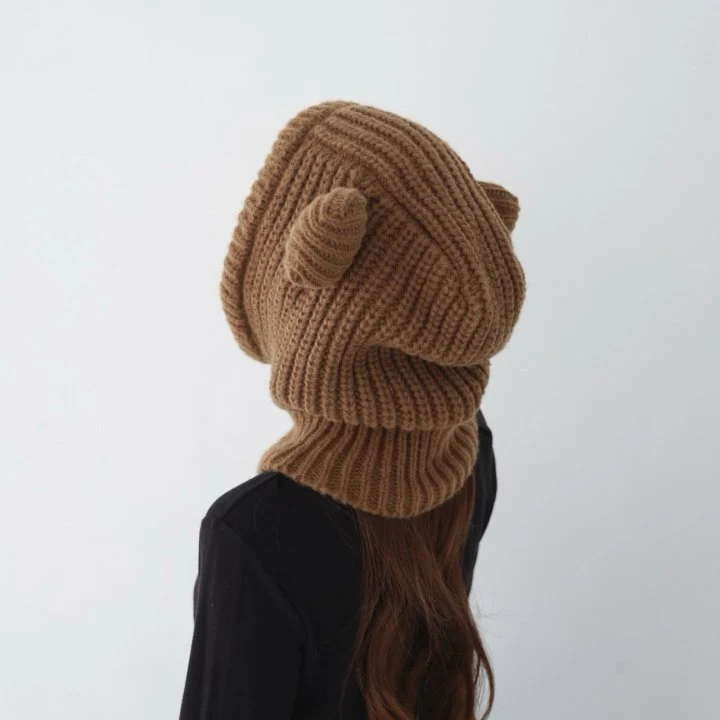 Eeiitt - Korean Women Fashion - #momslook - Bear Knit Balaclava - 9