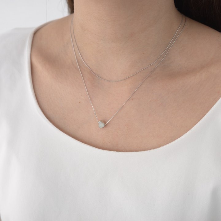 Eeiitt - Korean Women Fashion - #pursuepretty - Twin Lie Heart Necklace - 9