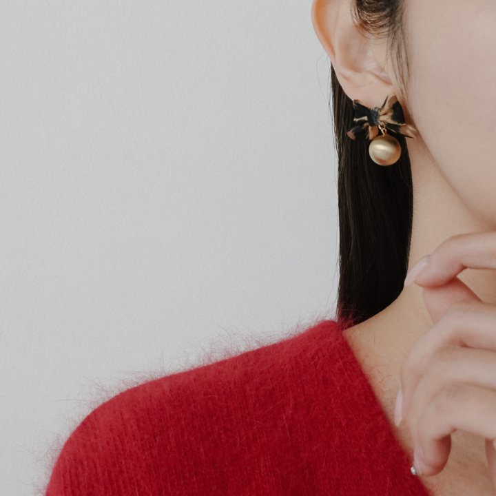 Eeiitt - Korean Women Fashion - #restrostyle - Golden Ball Leopard Earrings - 10