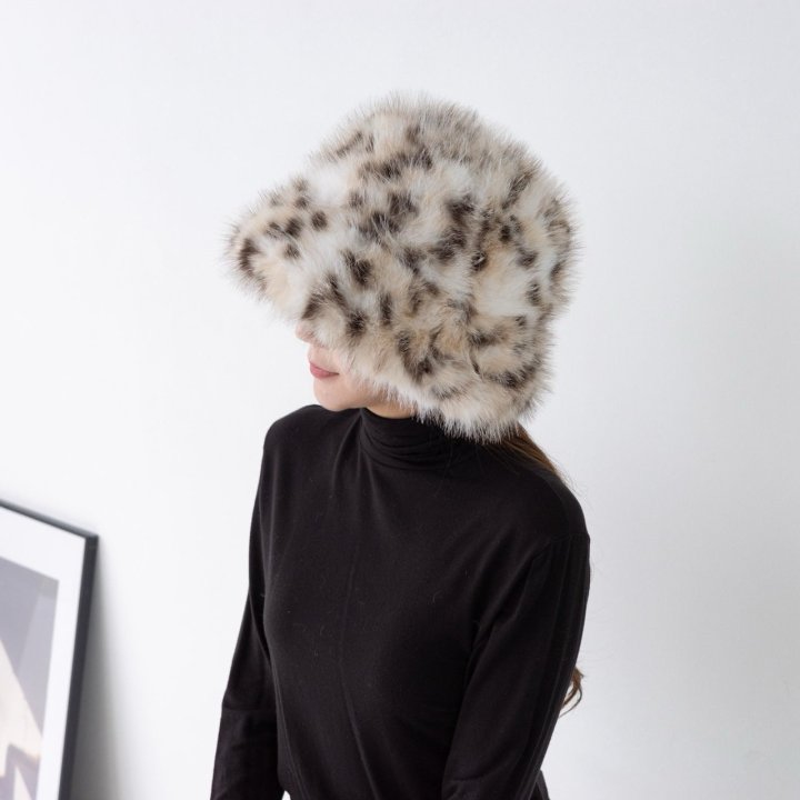 Eeiitt - Korean Women Fashion - #vintageinspired - Leopard Soft Bucket Hat - 2