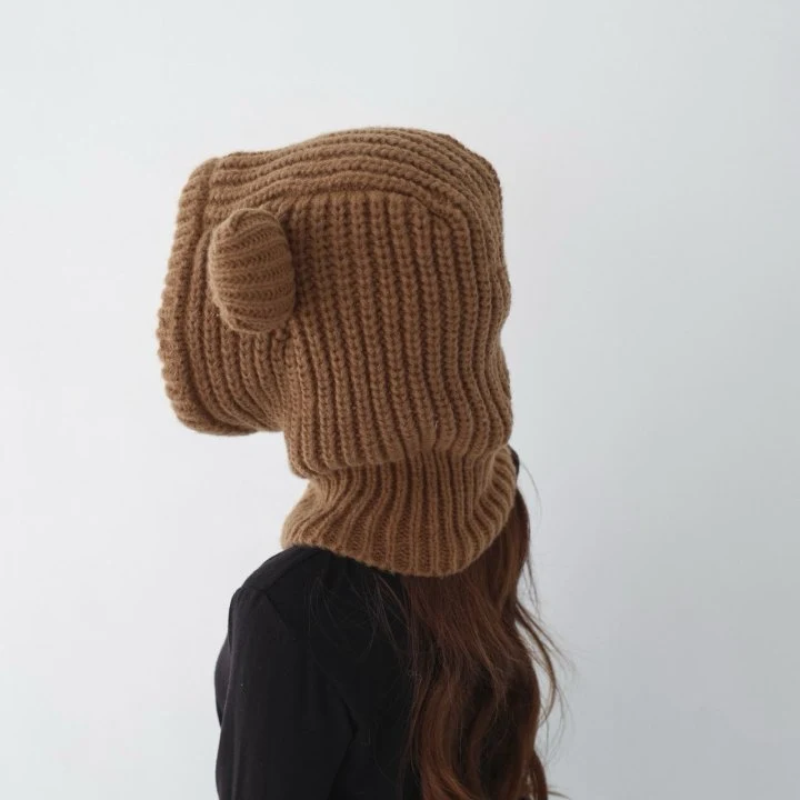 Eeiitt - Korean Women Fashion - #womensfashion - Bear Knit Balaclava - 10