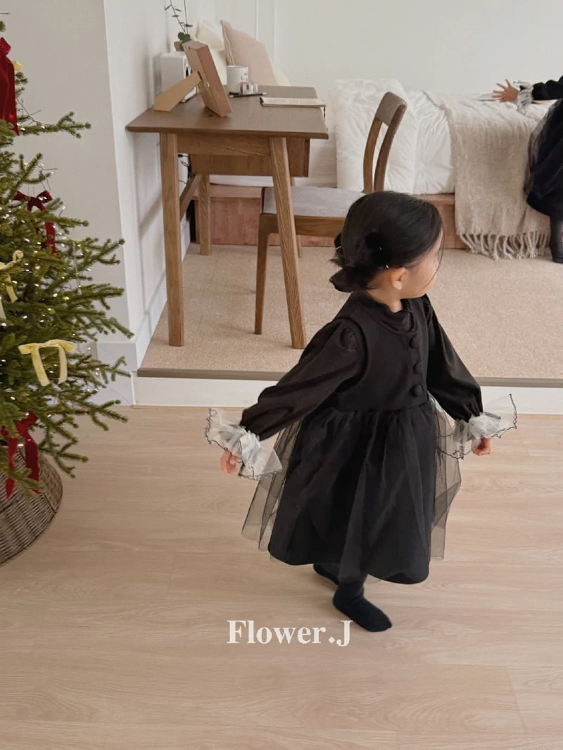 Flower J - Korean Children Fashion - #discoveringself - Button Sha Dress - 4