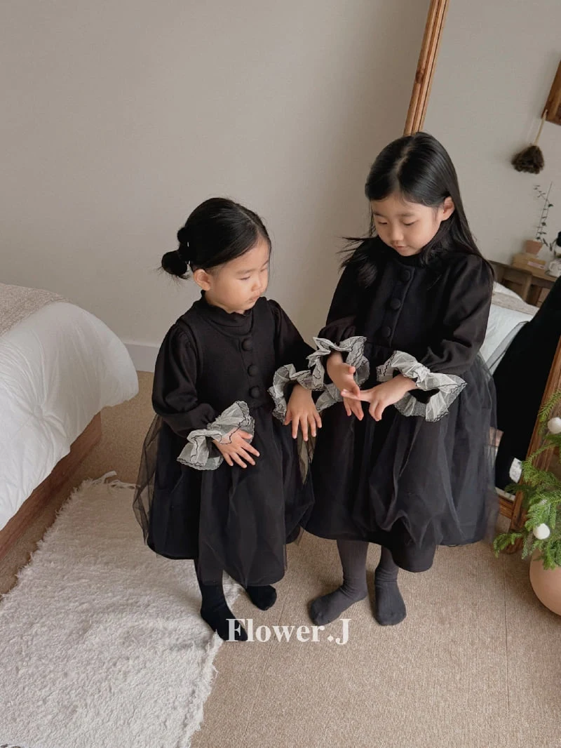 Flower J - Korean Children Fashion - #kidsstore - Button Sha Dress - 6