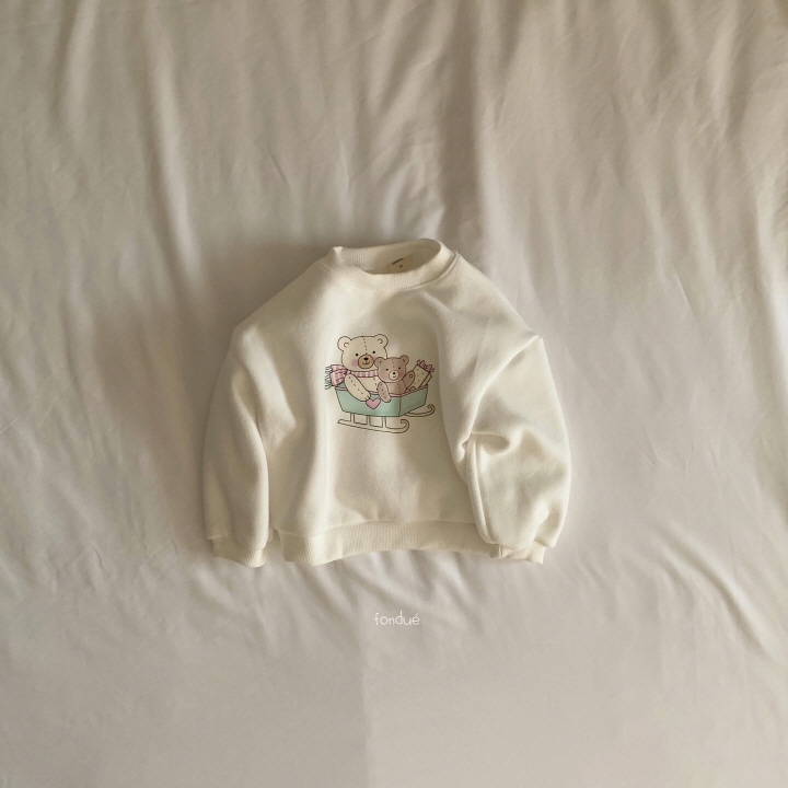 Fondue - Korean Baby Fashion - #babyootd - Love You Bear Sweatshirts - 5