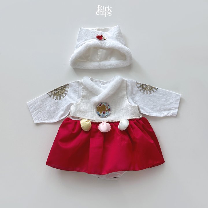 Fork Chips - Korean Baby Fashion - #babygirlfashion - Yeonji Hanbok Hat - 5