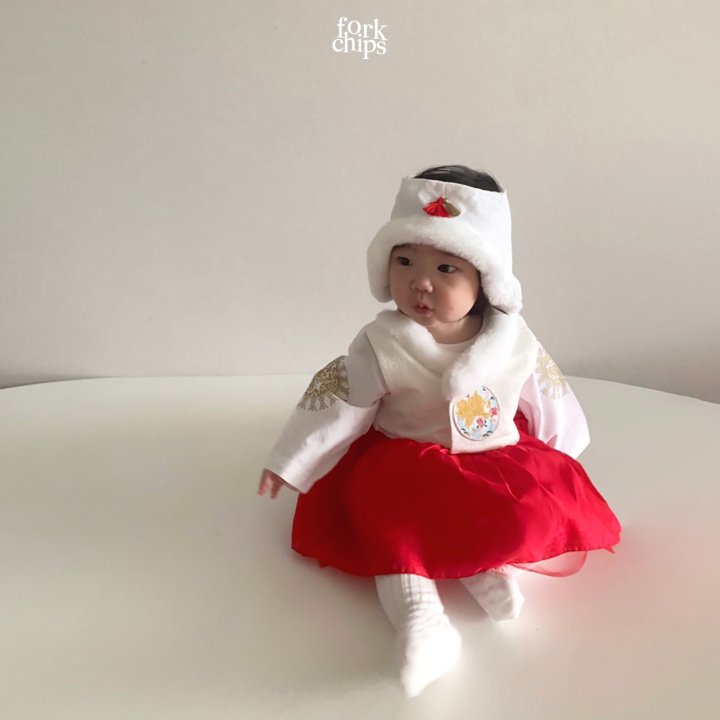 Fork Chips - Korean Baby Fashion - #babywear - Yeonji Gonji Girl Hanbok - 5