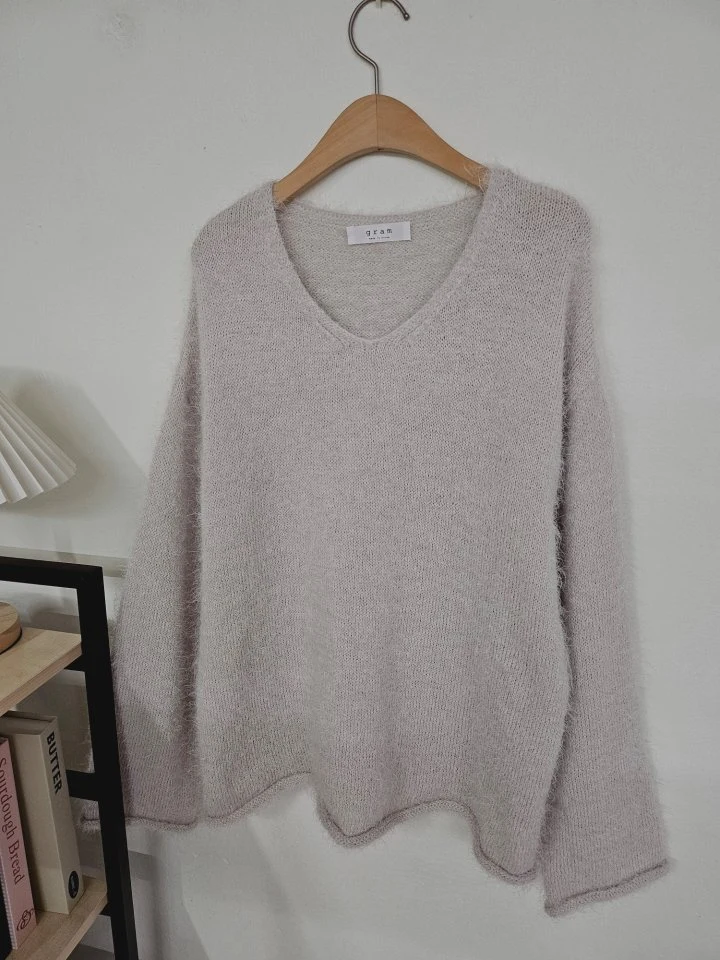 Gram - Korean Women Fashion - #womensfashion - Cream Wide Knit - 4