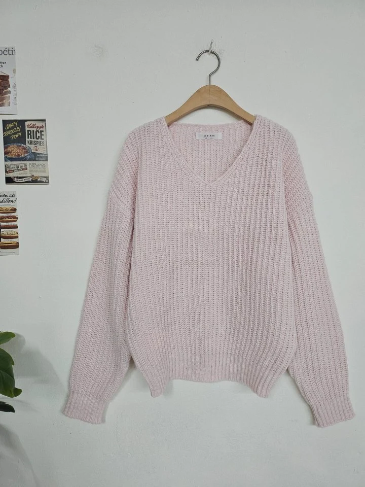 Gram - Korean Women Fashion - #momslook - V Love Knit - 5