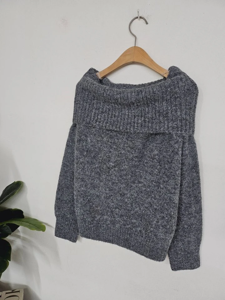 Gram - Korean Women Fashion - #momslook - Wool Mona Open Shoulder Knit - 6