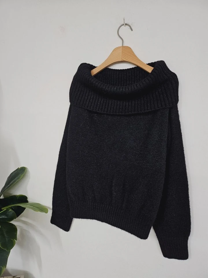 Gram - Korean Women Fashion - #momslook - Wool Mona Open Shoulder Knit - 8