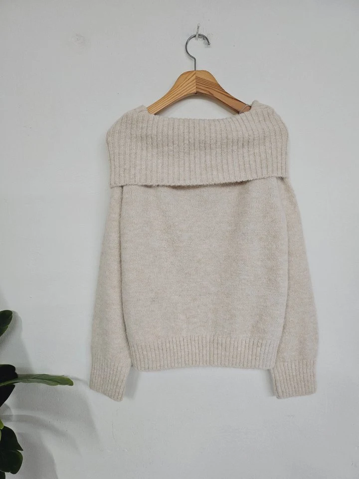 Gram - Korean Women Fashion - #thelittlethings - Wool Mona Open Shoulder Knit - 3