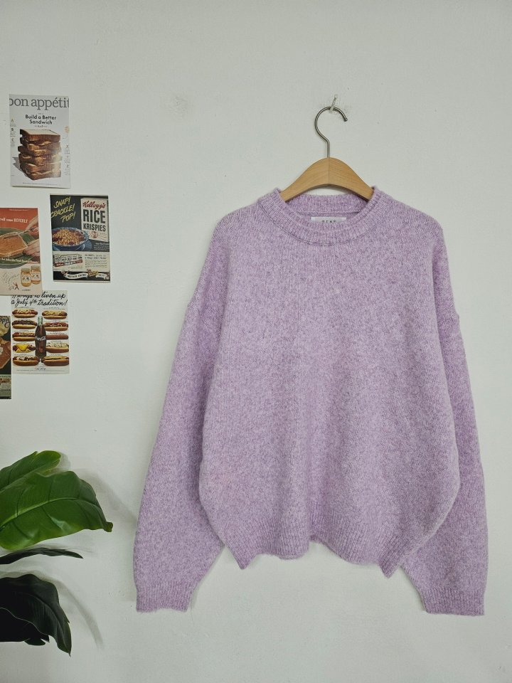 Gram - Korean Women Fashion - #womensfashion - Wool Berry Color Two-round Knit - 8