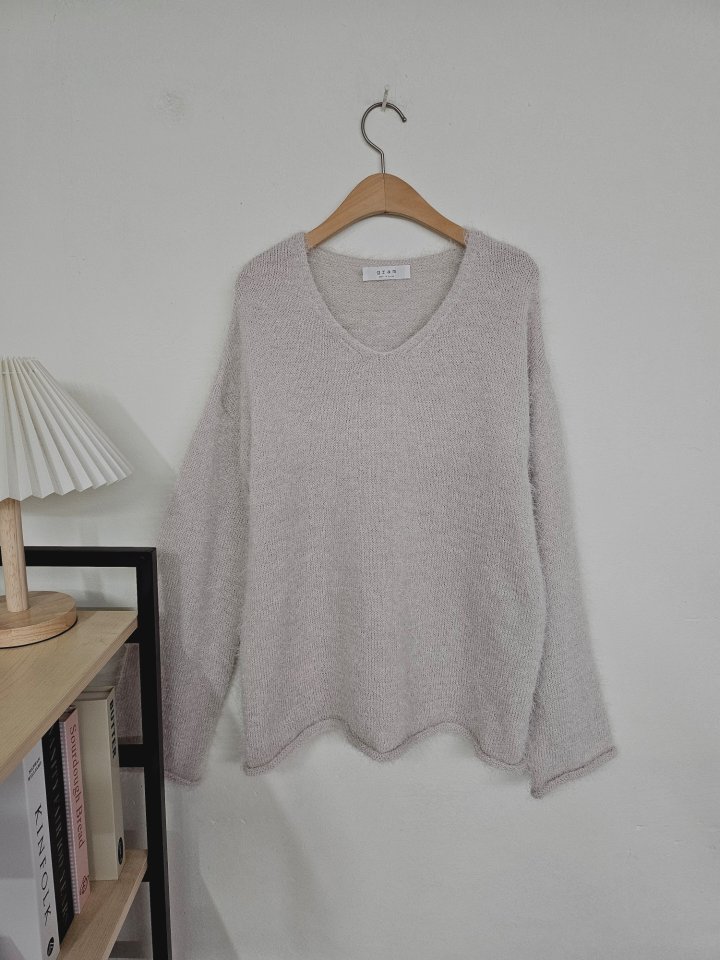 Gram - Korean Women Fashion - #womensfashion - Cream Wide Knit - 3