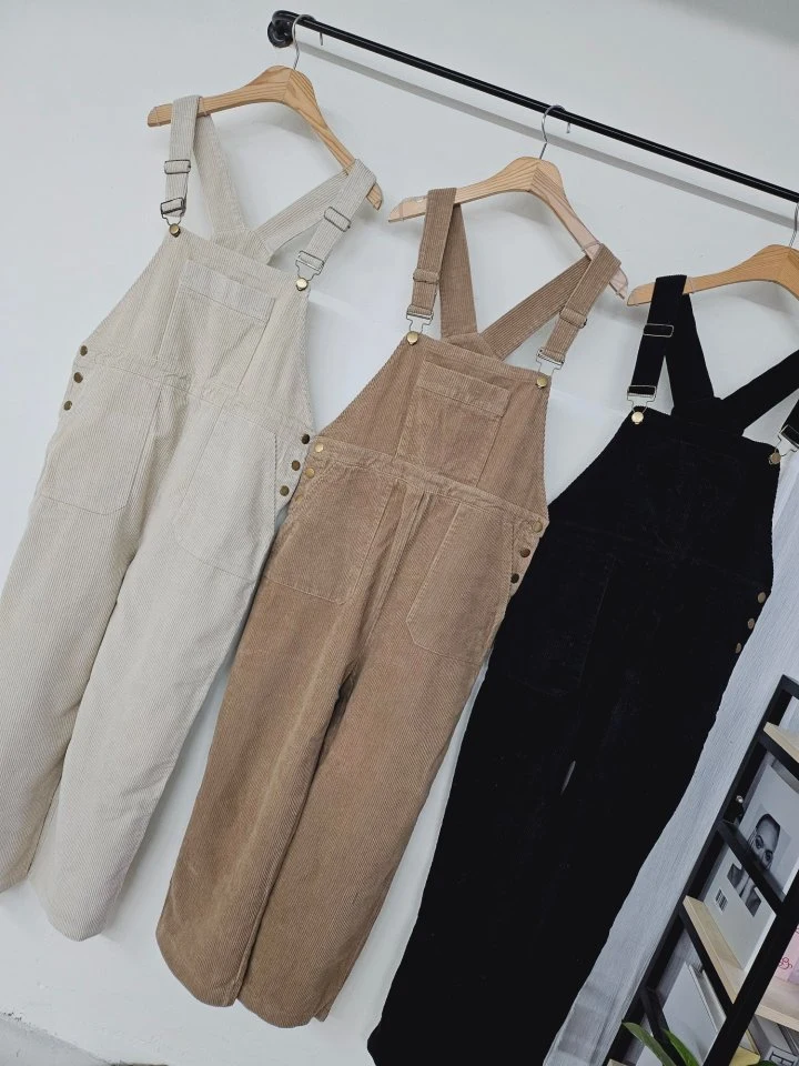 Gram - Korean Women Fashion - #womensfashion - Corduroy Overalls - 2