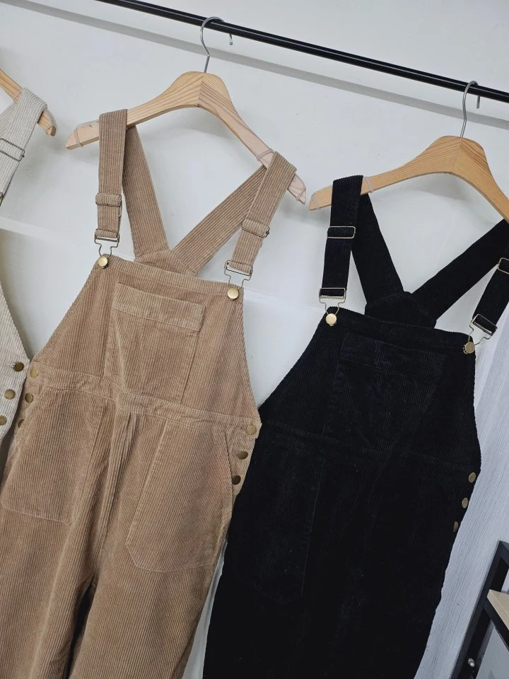 Gram - Korean Women Fashion - #momslook - Corduroy Overalls - 4