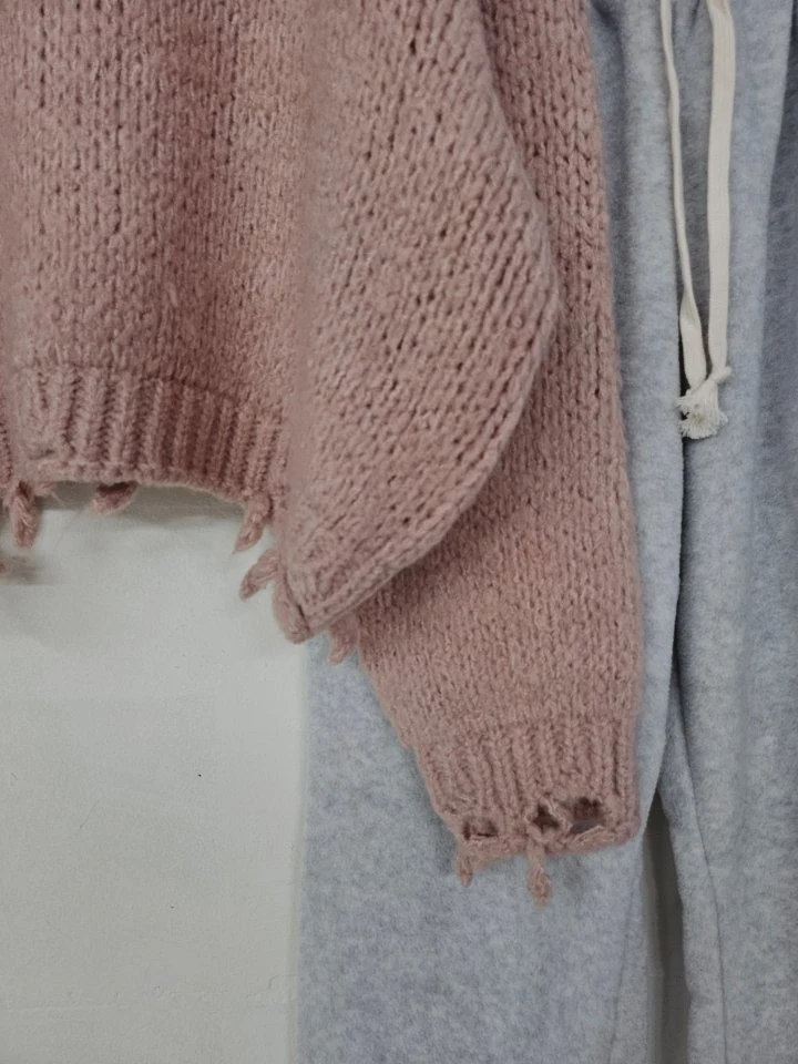 Gram - Korean Women Fashion - #womensfashion - Bunny Round Knit - 11