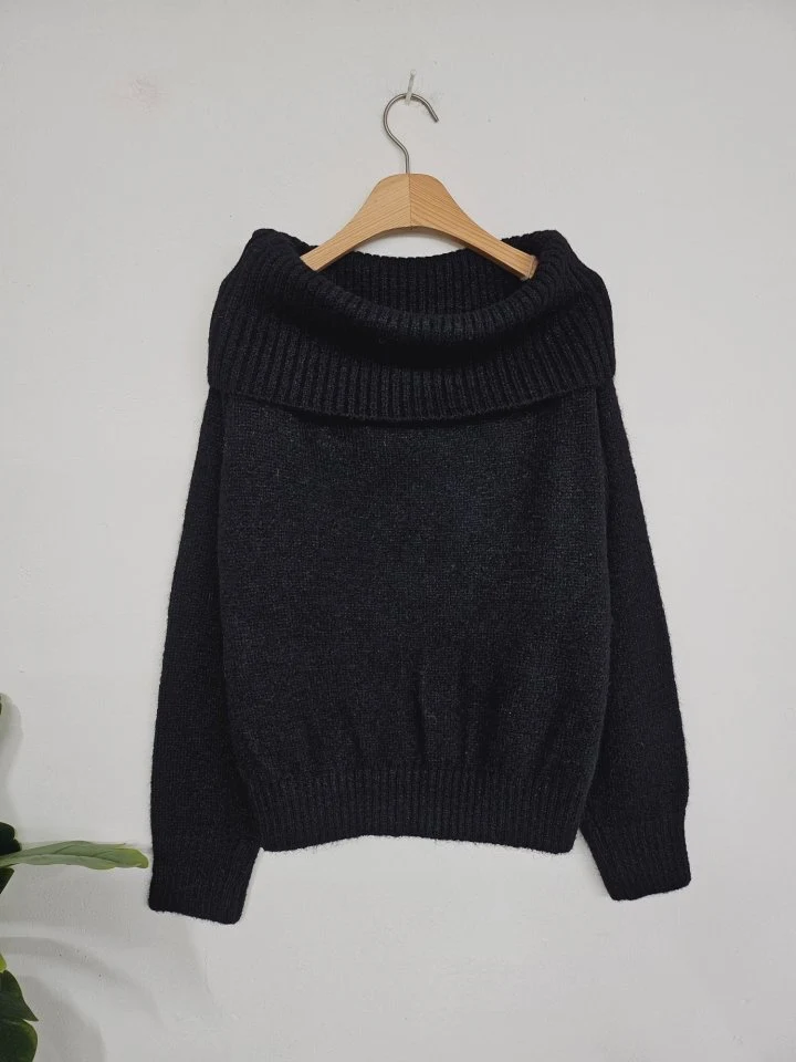 Gram - Korean Women Fashion - #womensfashion - Wool Mona Open Shoulder Knit - 7