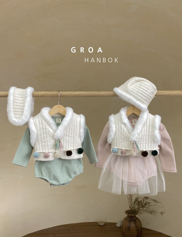 Groa - Korean Baby Fashion - #babyfever - Bebe Hanbok Bonnet - 12