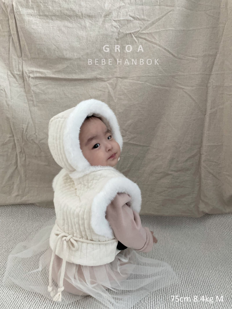 Groa - Korean Baby Fashion - #babyootd - Bebe Hanbok Bonnet