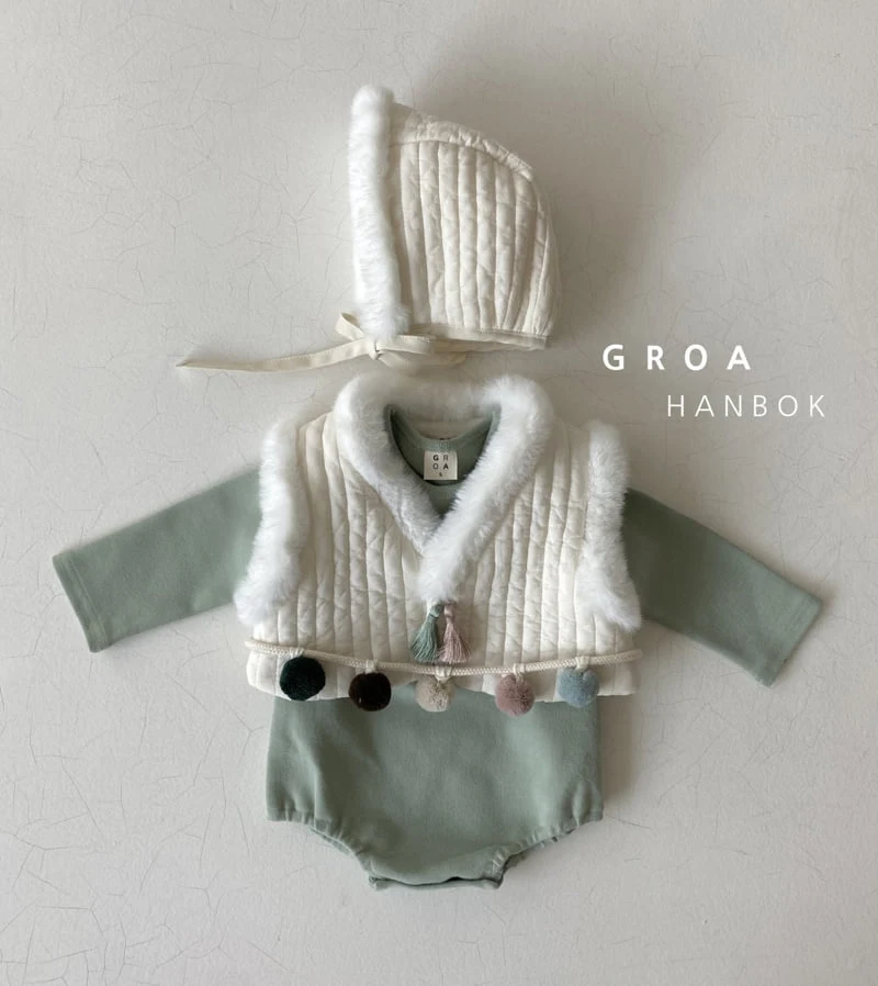 Groa - Korean Baby Fashion - #babywear - Bebe Boy Hanbok Suit Vest Set - 8