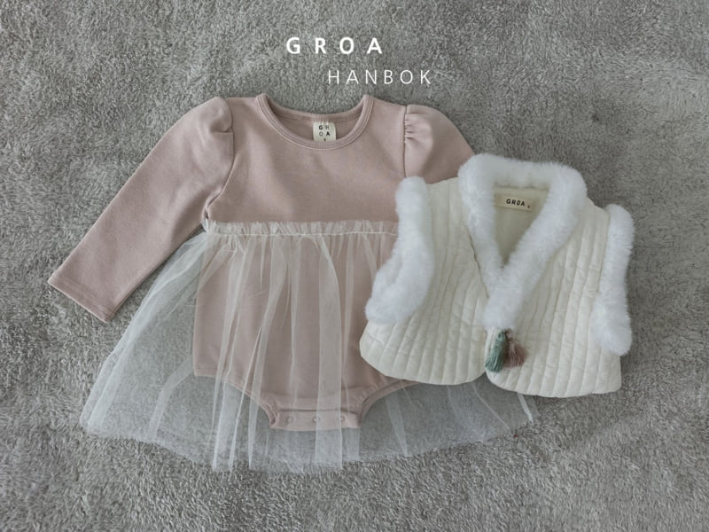 Groa - Korean Baby Fashion - #onlinebabyshop - Bebe girl Hanbok Sha Suit Vest Set - 9