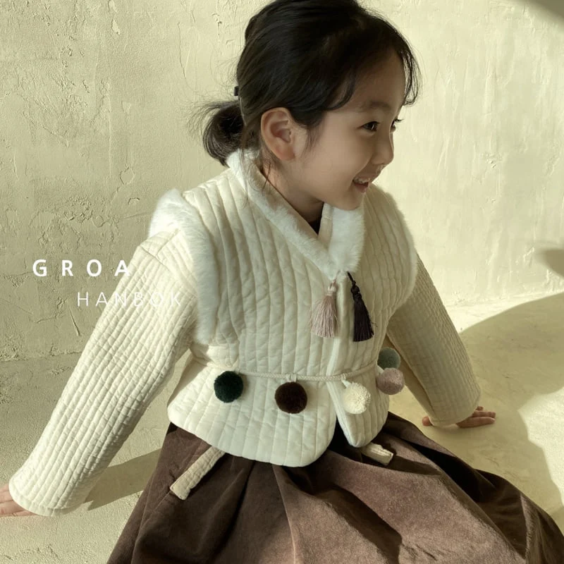 Groa - Korean Children Fashion - #designkidswear - Girl Hanbok Baeja Vest