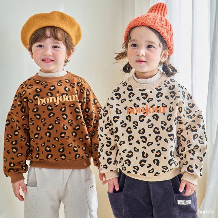 Hanab - Korean Children Fashion - #designkidswear - Bonjour Leopard Tee - 8