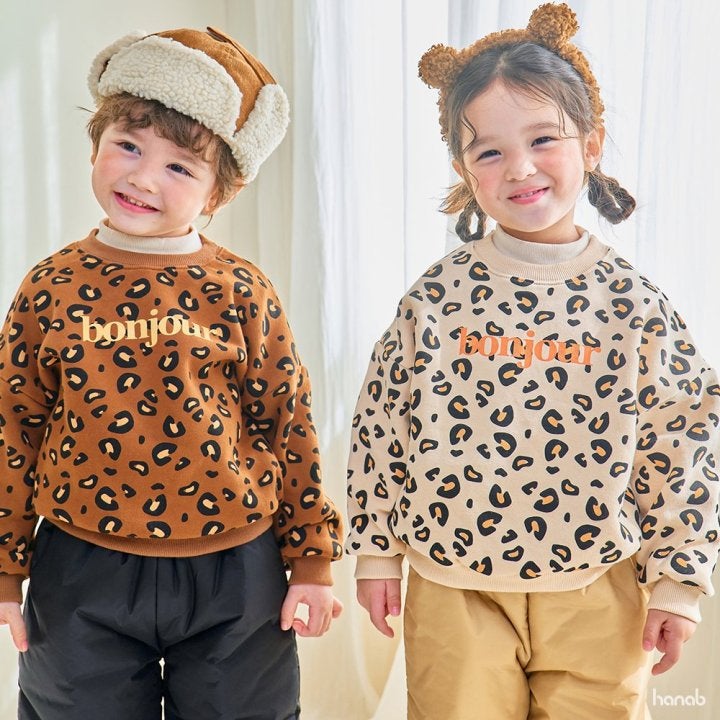 Hanab - Korean Children Fashion - #fashionkids - Bonjour Leopard Tee - 10