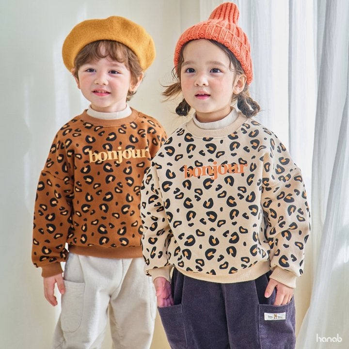 Hanab - Korean Children Fashion - #kidsshorts - Bonjour Leopard Tee - 11