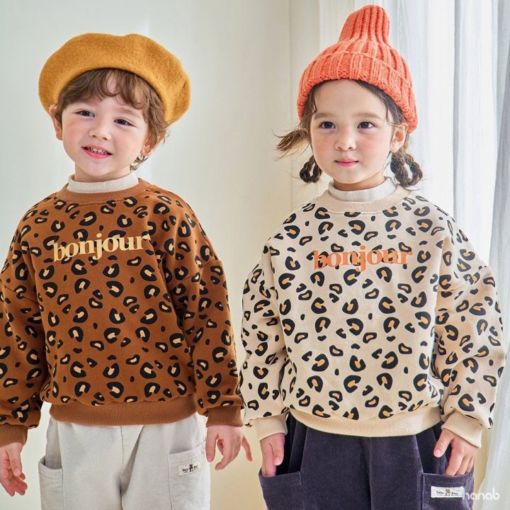 Hanab - Korean Children Fashion - #minifashionista - Bonjour Leopard Tee - 4