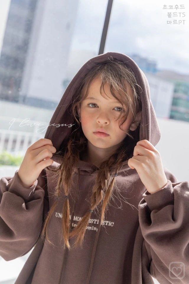 I Love Jesus - Korean Children Fashion - #kidsstore - Choco Hoodie - 2