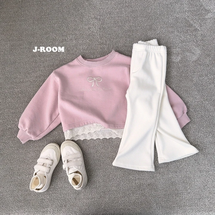 J-Room - Korean Children Fashion - #Kfashion4kids - Ribbon Lace Crop Tee - 12