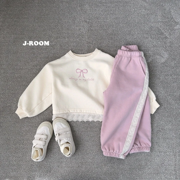 J-Room - Korean Children Fashion - #kidsshorts - Ribbon Lace Crop Tee - 9