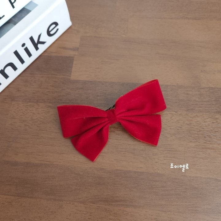 Joy ello - Korean Children Fashion - #discoveringself - Velvet Gift Ribbon Hairpin - 2