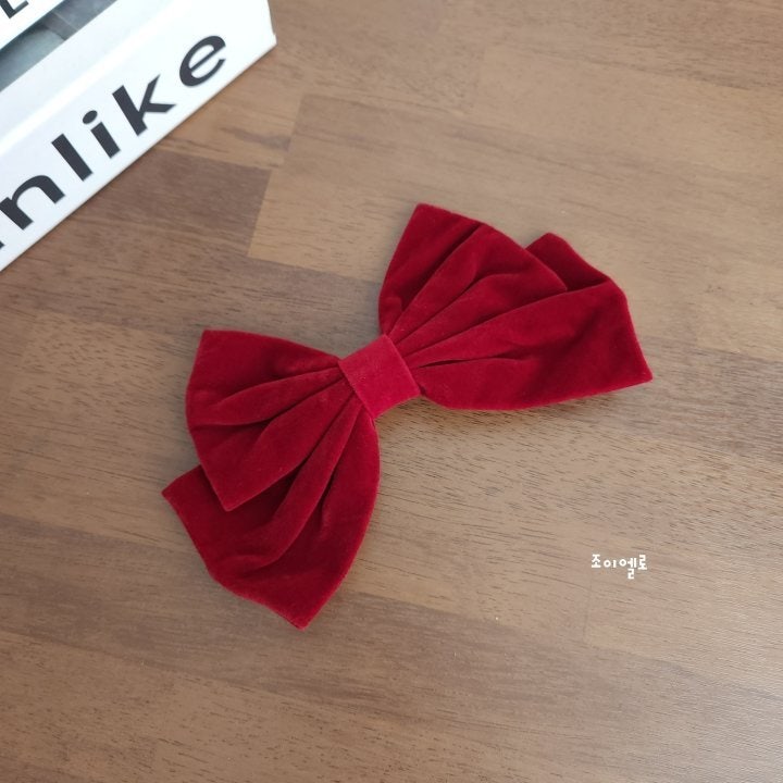 Joy ello - Korean Children Fashion - #discoveringself - Velvet Big Ribbon Hairpin