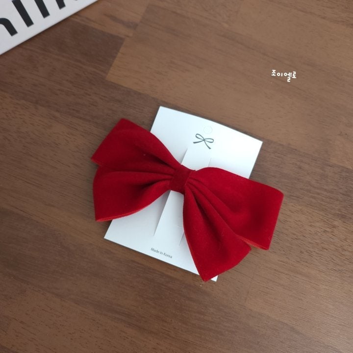 Joy ello - Korean Children Fashion - #fashionkids - Velvet Gift Ribbon Hairpin - 3