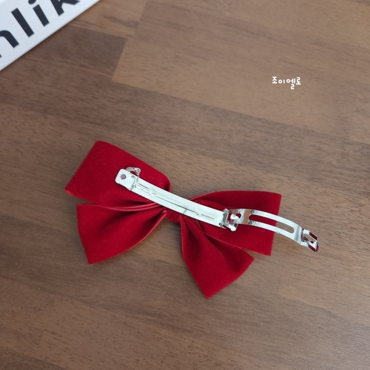 Joy ello - Korean Children Fashion - #fashionkids - Velvet Gift Ribbon Hairpin - 4