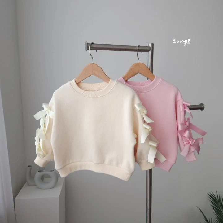 Joy ello - Korean Children Fashion - #todddlerfashion - Ribbon Sweatshirts - 3