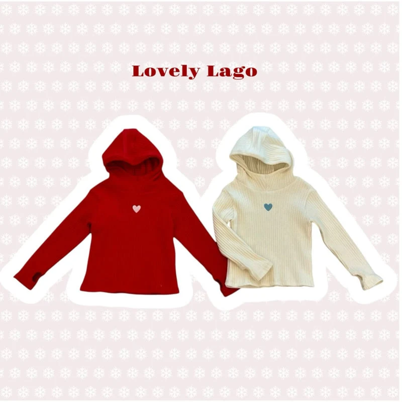 Lago - Korean Children Fashion - #fashionkids - Heart Ribbed Hoody - 11