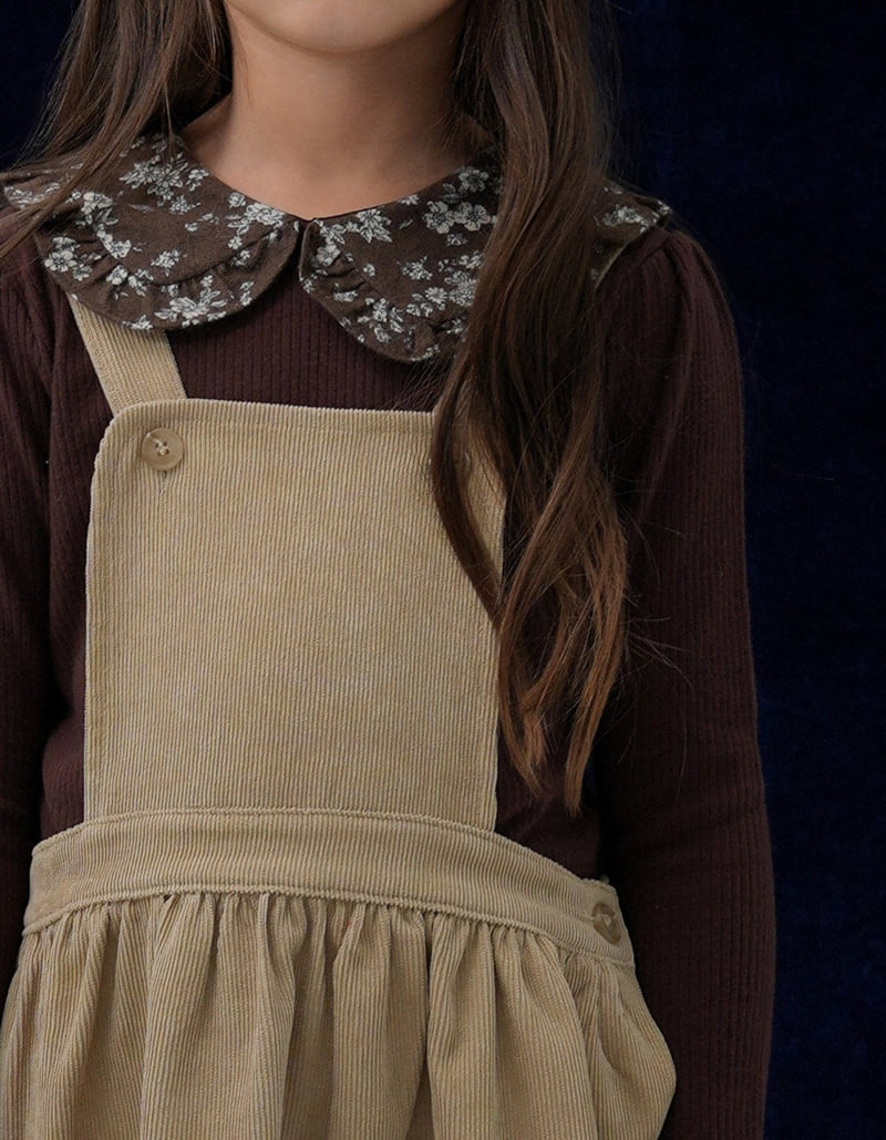 Le Bev - Korean Children Fashion - #discoveringself - Corduroy Suspender Dress - 6