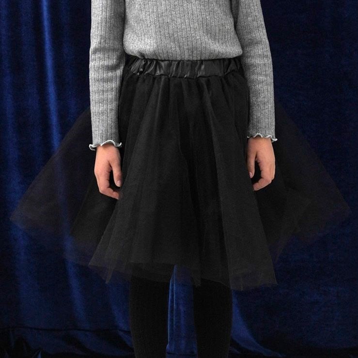 Le Bev - Korean Children Fashion - #littlefashionista - Black Cancan Skirt