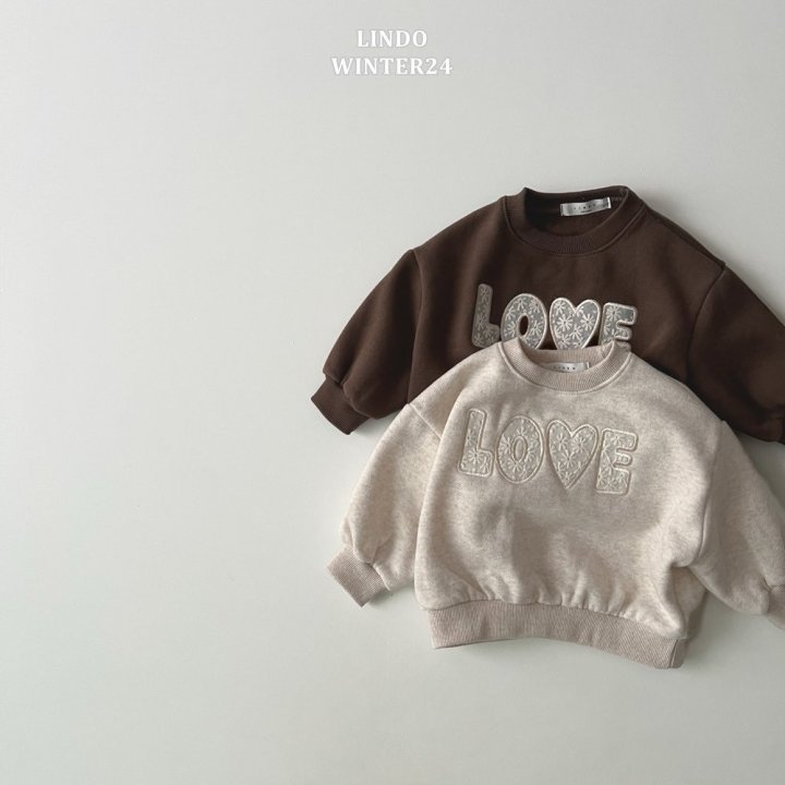 Lindo - Korean Children Fashion - #childofig - Love Lace Patch Sweatshirts - 4