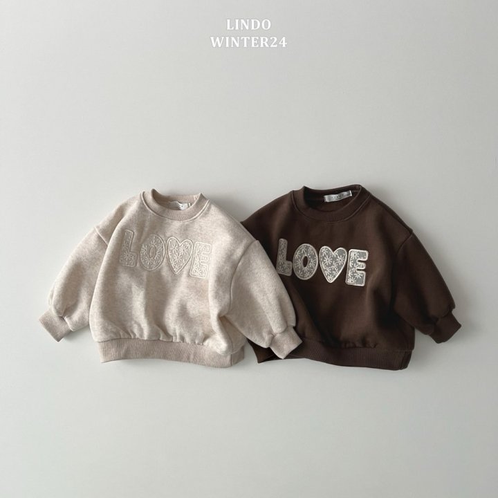 Lindo - Korean Children Fashion - #designkidswear - Love Lace Patch Sweatshirts - 5