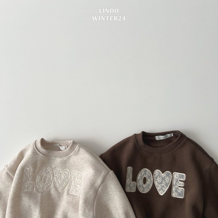 Lindo - Korean Children Fashion - #kidsshorts - Love Lace Patch Sweatshirts - 8