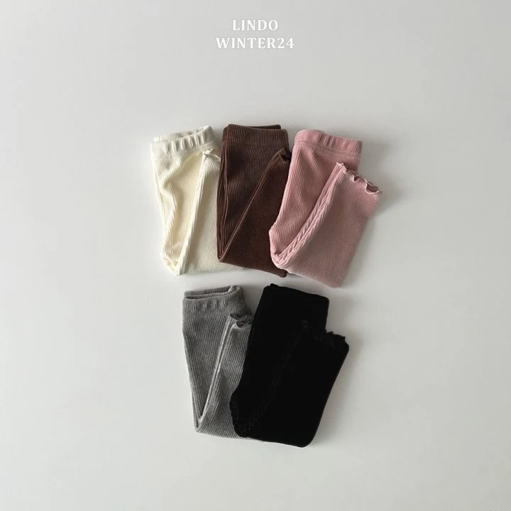 Lindo - Korean Children Fashion - #toddlerclothing - Warm Ribbed Leggings - 2