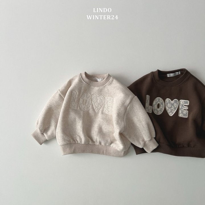 Lindo - Korean Children Fashion - #toddlerclothing - Love Lace Patch Sweatshirts