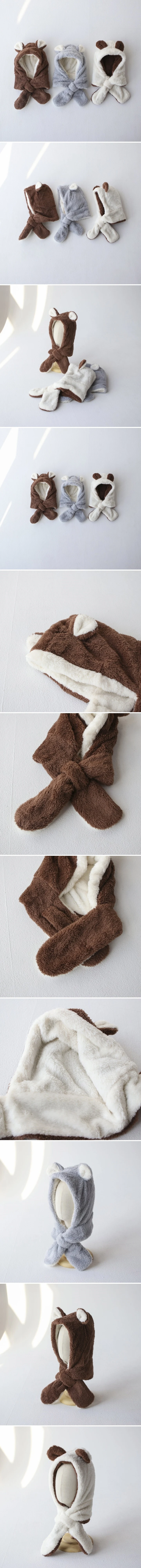 Little Hat - Korean Children Fashion - #designkidswear - Bear Hood Warmer