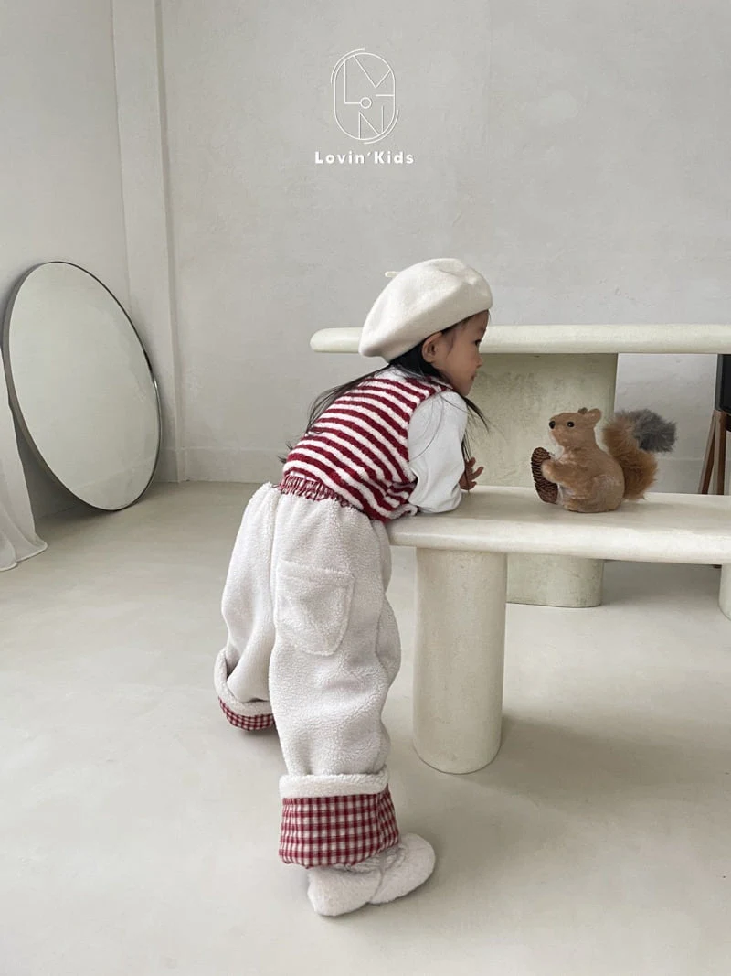 Lovin - Korean Children Fashion - #Kfashion4kids - Check Roll-up Pants - 11