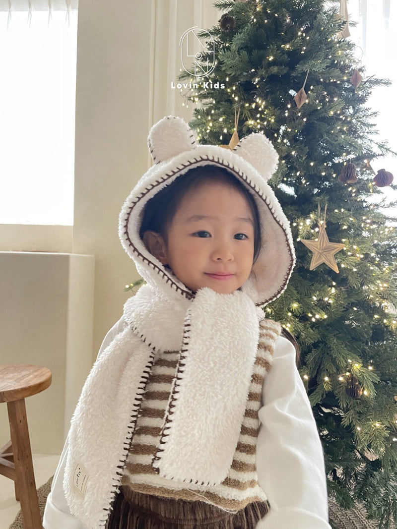 Lovin - Korean Children Fashion - #designkidswear - Bear Hood Muffler - 9